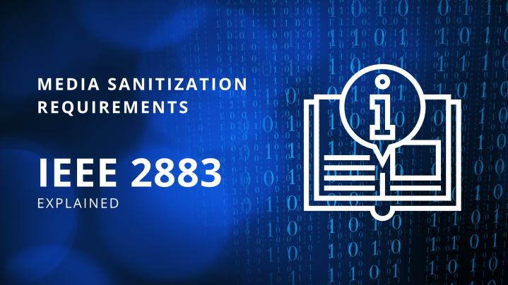 Banner for technical blog explaining the storage sanitization standard IEEE 2883-2022