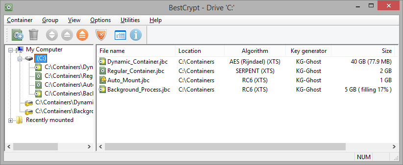 Container List Panel