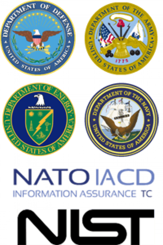 Logos of US and NATO organizations using Jetico DoD wipe standard