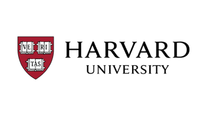 Harvard University black logo featuring the iconic shield with "Veritas" inscription, representing one of the world's leading educational institutions.