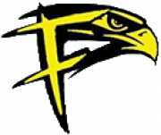 Fannindel Independent School District logo featuring a stylized yellow hawk head and the letter "F" on a black background