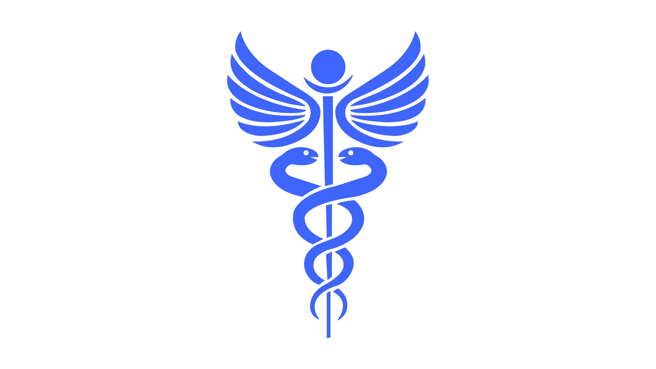 Rod and snake symbol for HIPAA and healthcare