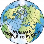 Logo of Humana People to People featuring a globe design, symbolizing global connections, used in a Jetico success story