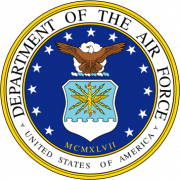 Official seal of the United States Air Force featuring an eagle, shield, and stars, used in a Jetico success story