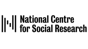 Logo of the National Centre for Social Research featuring black text and bar chart design